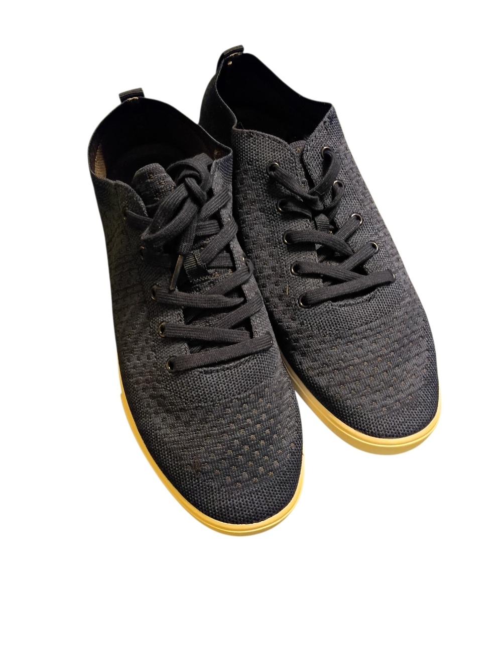New Suavs Zilker Women's Navy Blue Knit Lace-Up Sneakers with White Sole Size 11